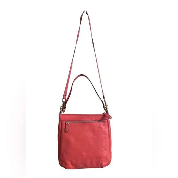 Coach Ashley Leather Convertible Hobo Bag - Coral Orange - Picture 8 of 15